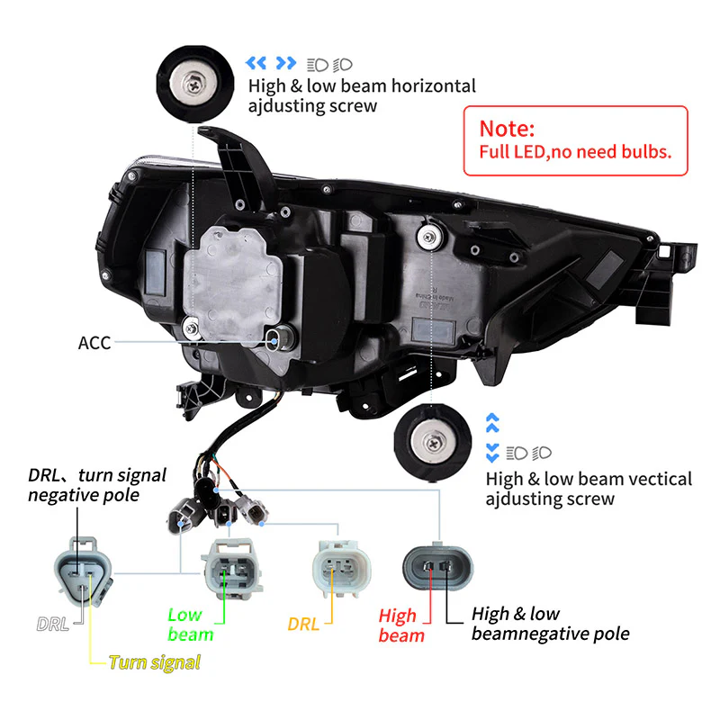 VLAND LED Headlights For Toyota 4Runner 5th Gen 2014-2023 [DOT.] - Image 20
