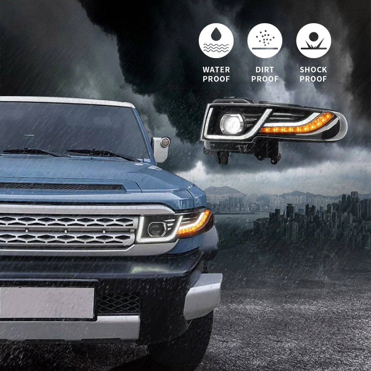 VLAND Headlights With Grille For Toyota Fj Cruiser 2007-2023 - Image 13