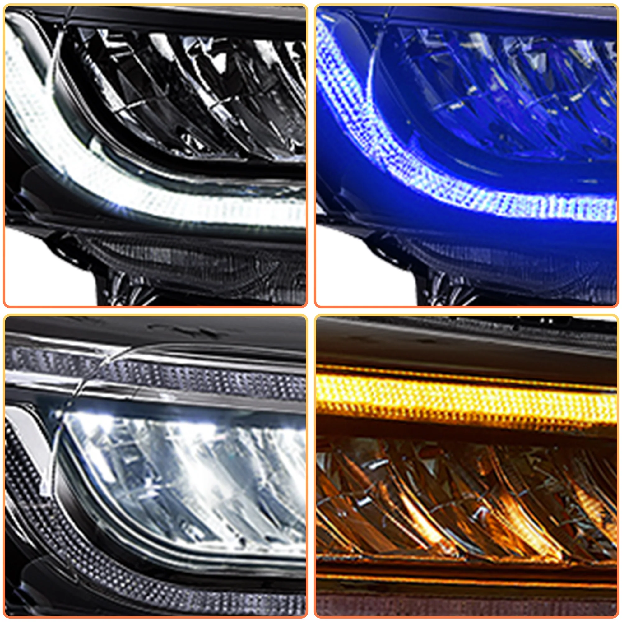 VLAND LED Headlights Honda Accord 2008-2012 8th Gen (NOT FOR 2-DOOR COUPE) With Blue Animation DRL - Image 5