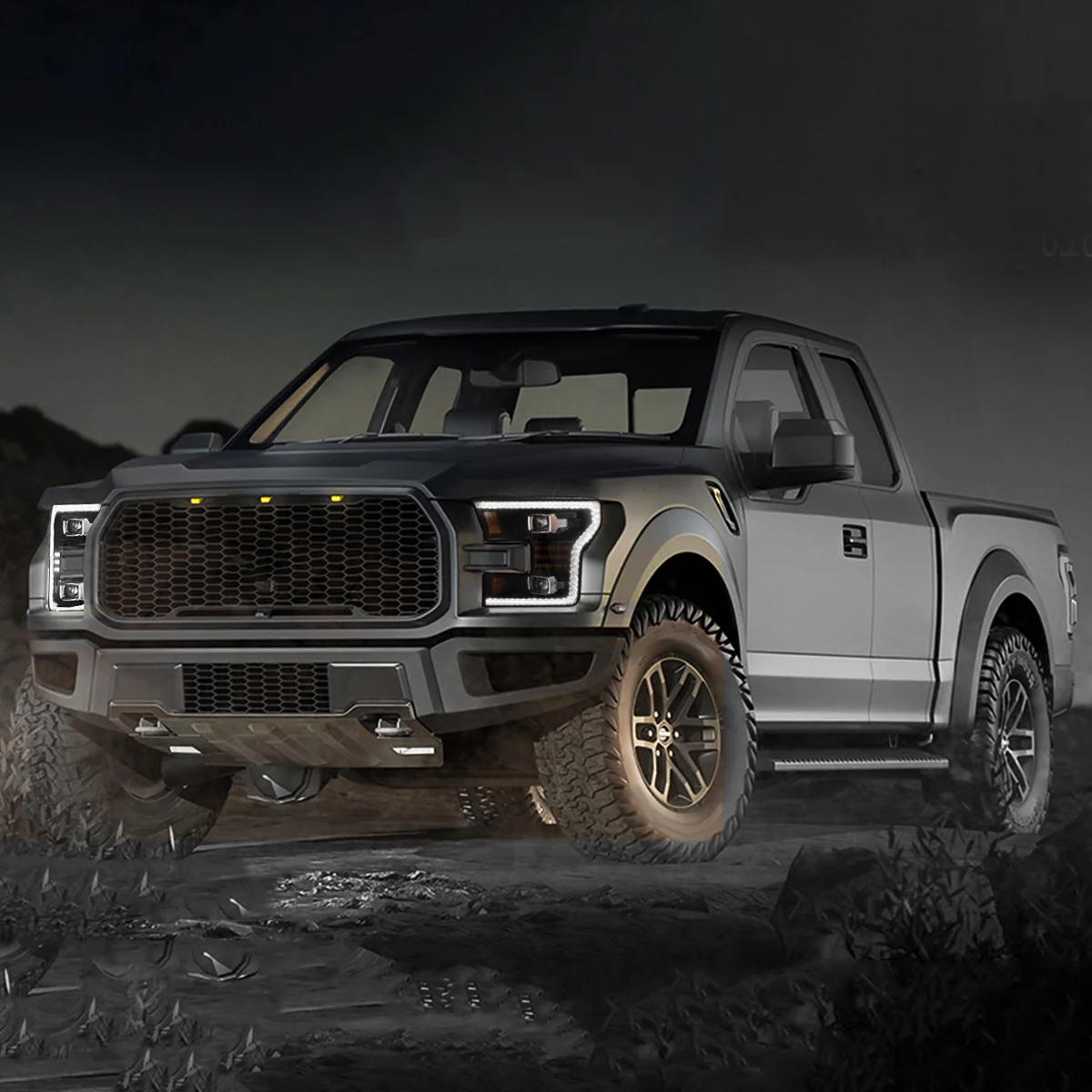 VLAND Full LED Headlights For Ford F150 13th Gen Pickup 2015-2017 / F150 SVT RAPTOR 2016-2021 With Amber DRL [DOT.] - Image 17