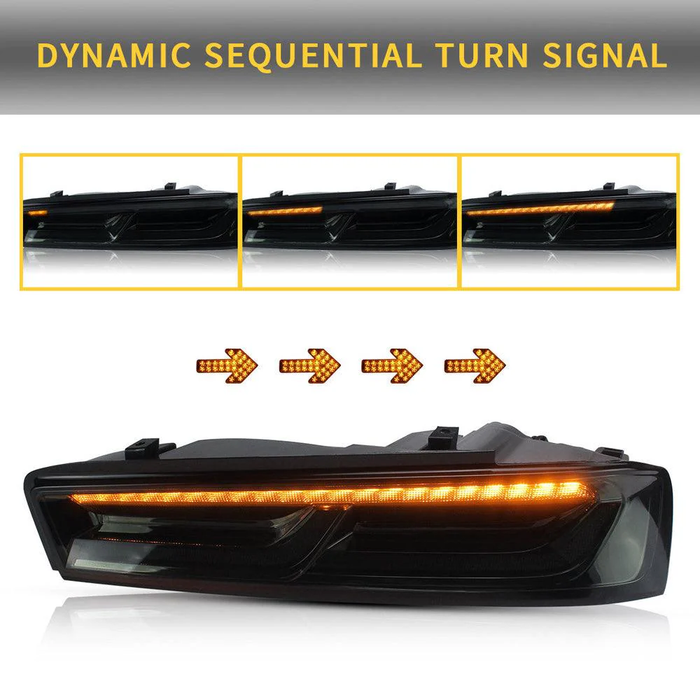 VLAND LED Taillights For Chevrolet Chevy Camaro 2016 2017 2018 with Sequential Switchback Turn Signal (Fit For American Models) - Image 8