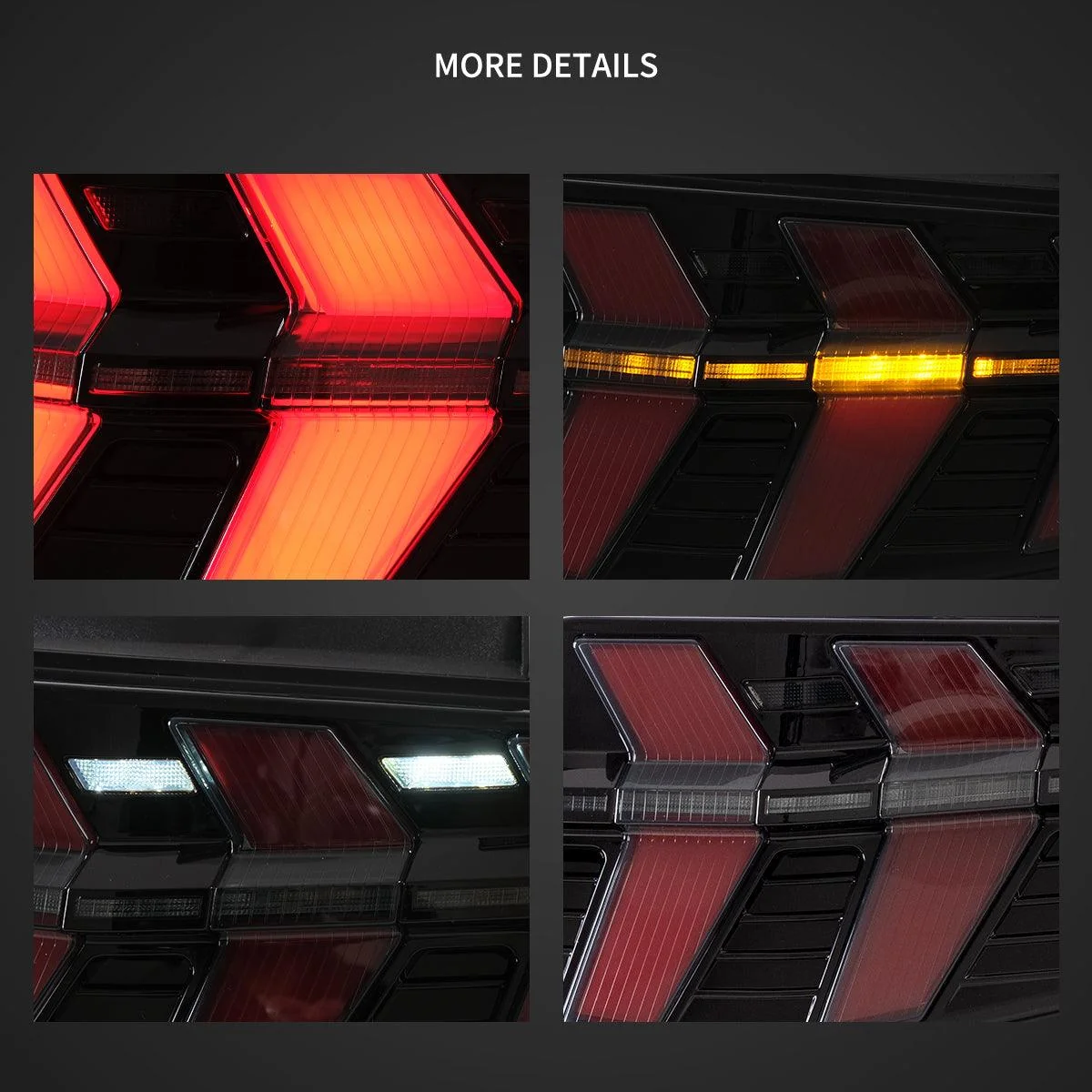 VLAND LED Tail Lights For Ford Mustang 2010-2012 With 7 Lighting Modes [DOT.] - Image 9