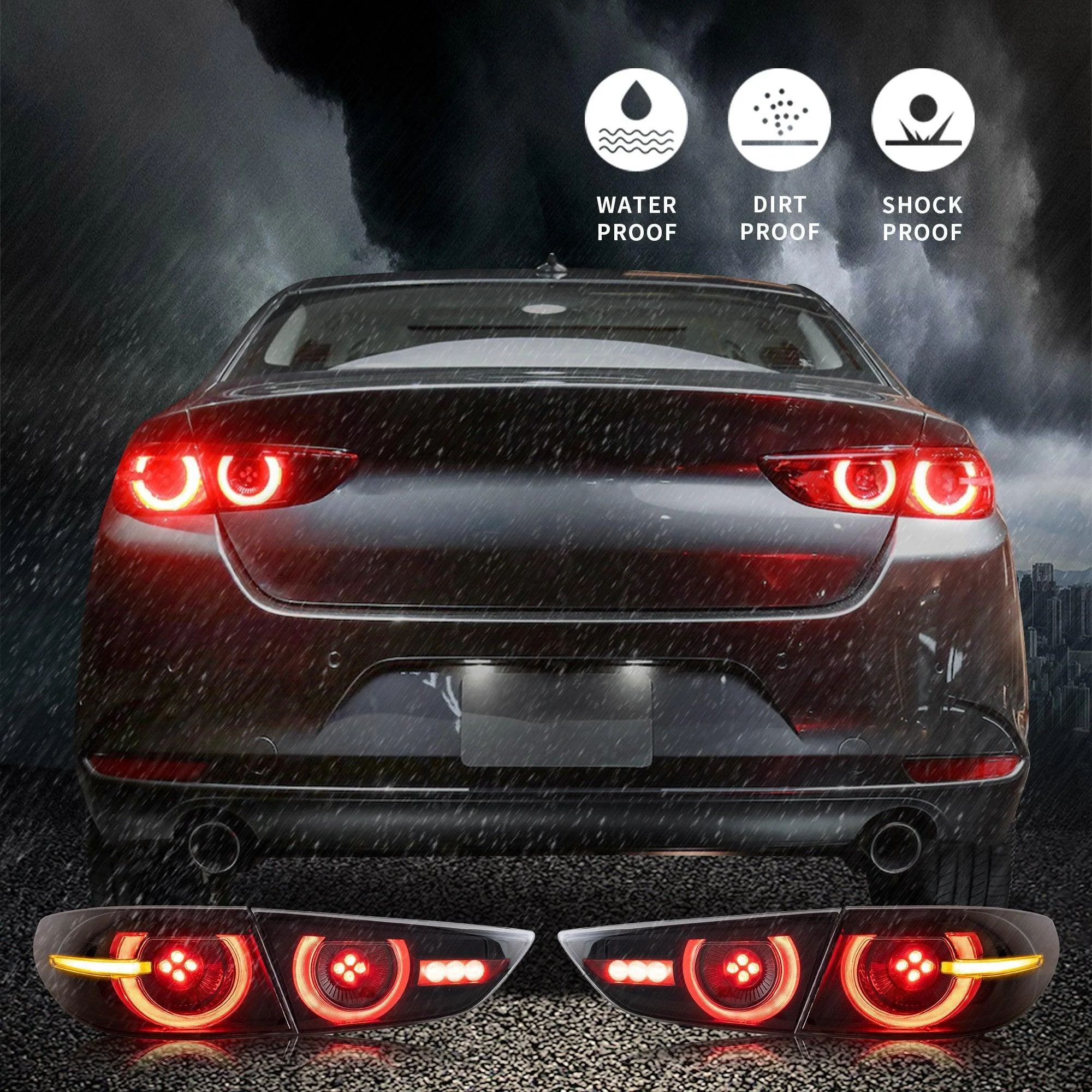 VLAND LED Tail Lights For Mazda 3/Mazda Axela Sedan 2019-2023 4th Gen - Image 11