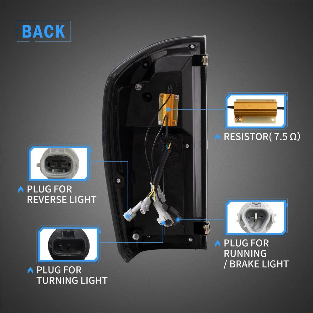 VLAND LED Tail Lights For Toyota Tacoma 3rd Gen N300 2016-2024 [DOT.] - Image 13