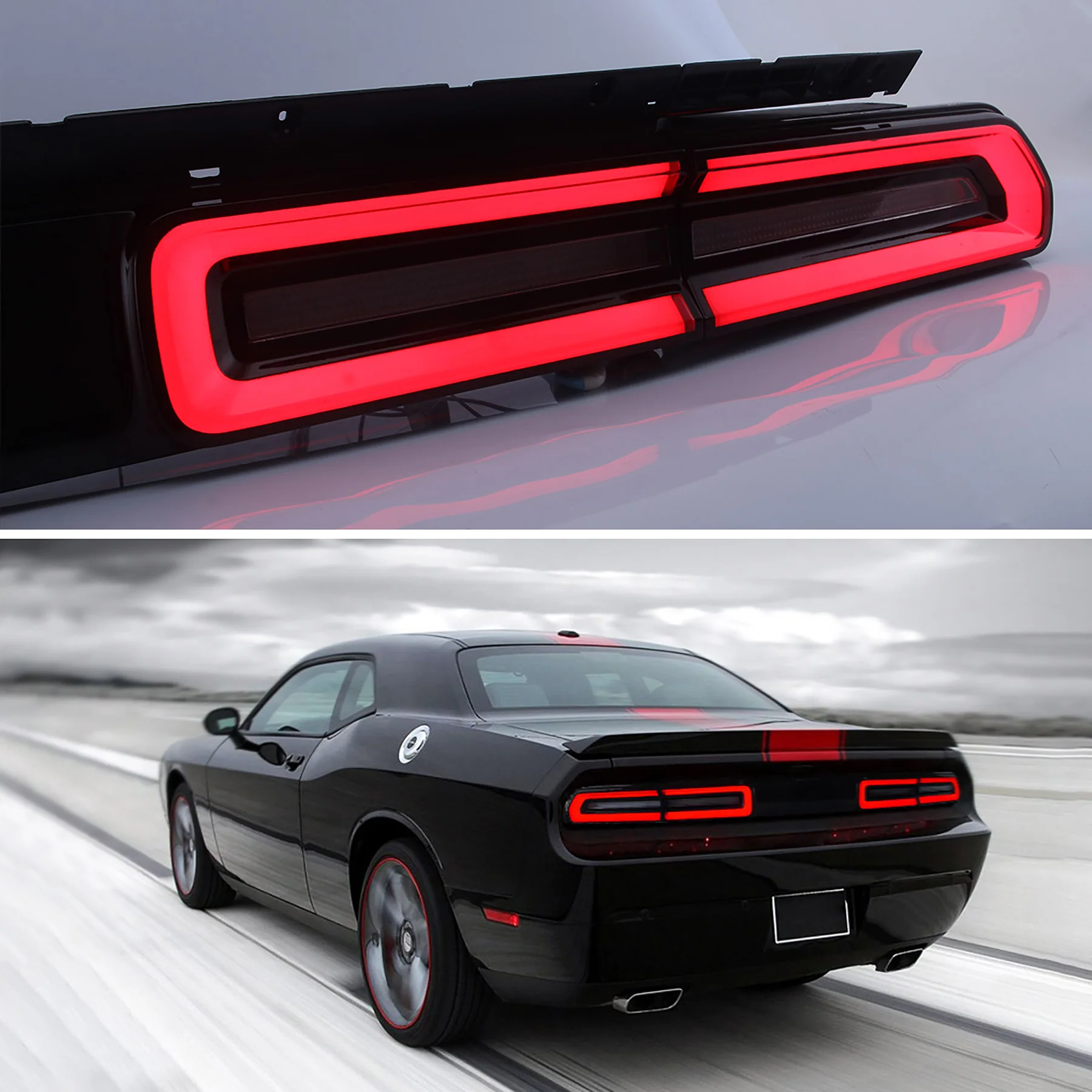VLAND LED Tail Lights For Dodge Challenger 2008-2014 With Sequential Indicators Turn Signals - Image 10