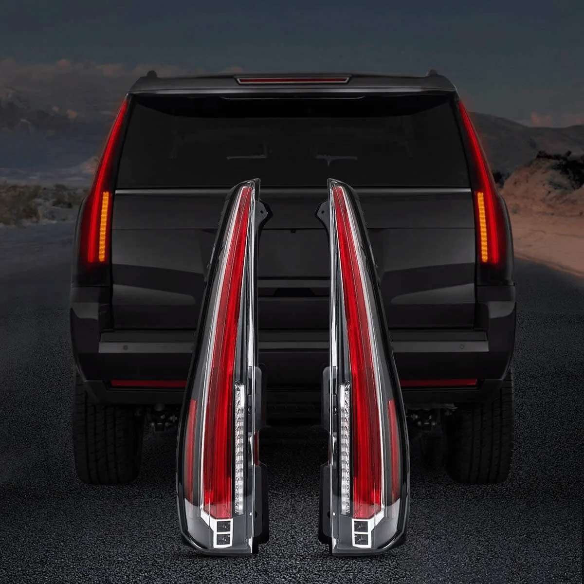 VLAND Tail Lights For GMC Yukon/Suburban 3rd Gen SUV/Tahoe 2007-2014 [For 5 PINS Plug] - Image 4