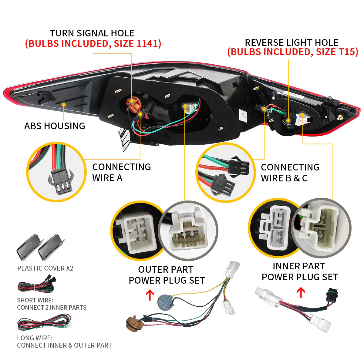 VLAND Tail Lights For Hyundai Sonata 6th Gen Sedan 2011-2014 - Image 18