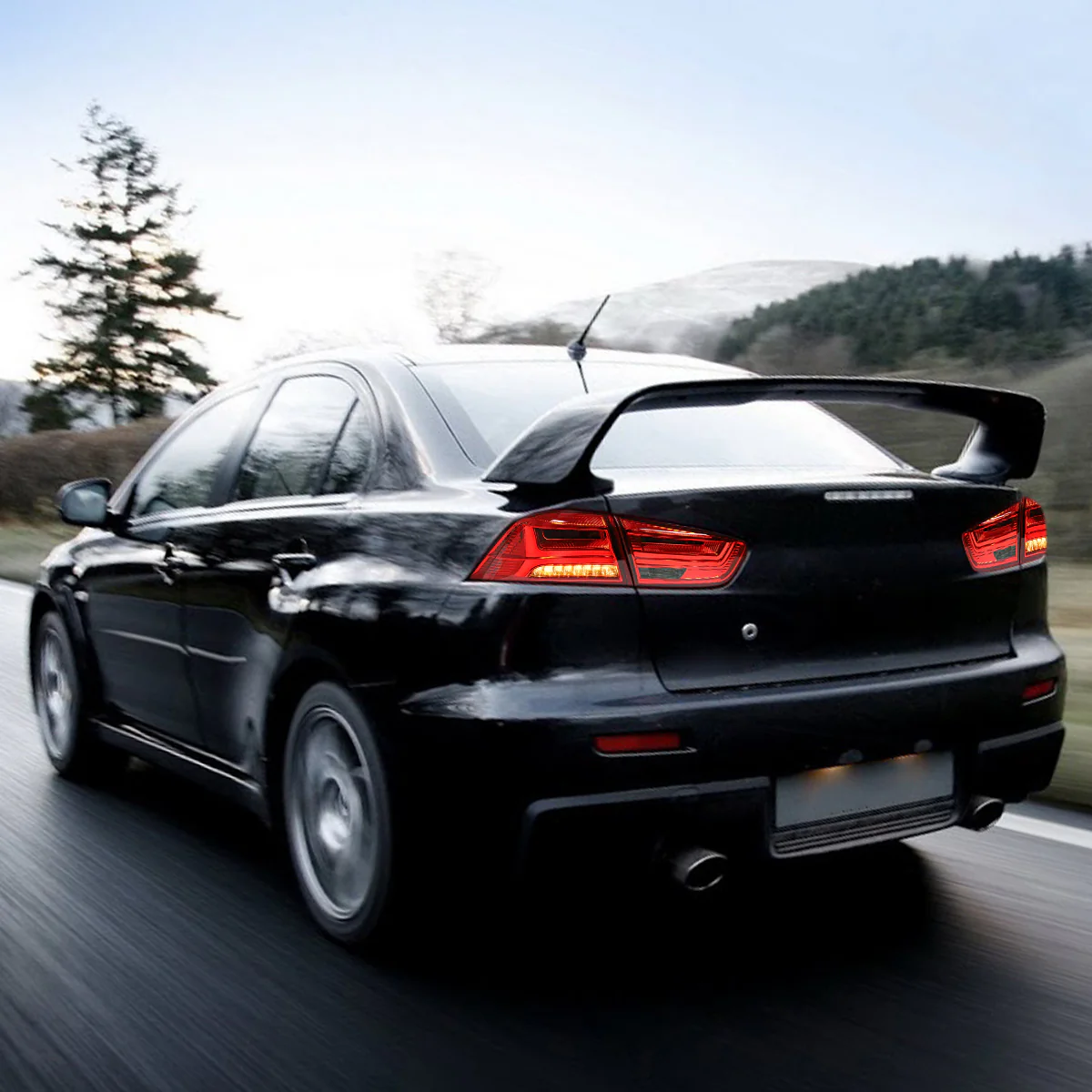 VLAND LED Tail Lights For Mitsubishi Lancer EVO X 2008-2018 With Sequential Indicators - Image 15
