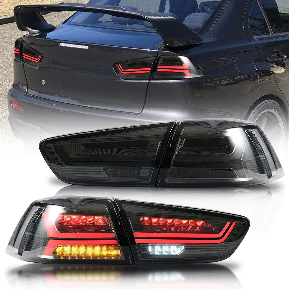 VLAND LED Tail Lights For Mitsubishi Lancer EVO X 2008-2018 With Sequential Indicators - Image 8