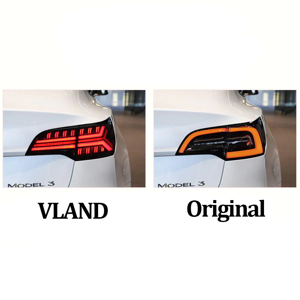 VLAND LED Taillights for Tesla Model 3 Model Y 2017-2022 With Sequential Indicators - Image 14