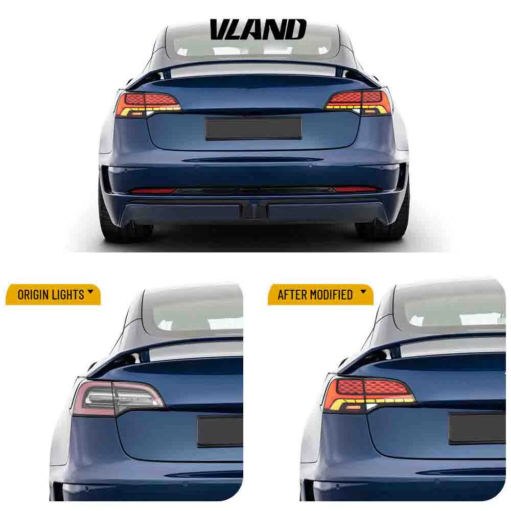 VLAND LED Taillights For Tesla Model 3 & Model Y 2017-2023 [DOT.  E-MARK.] - Image 12