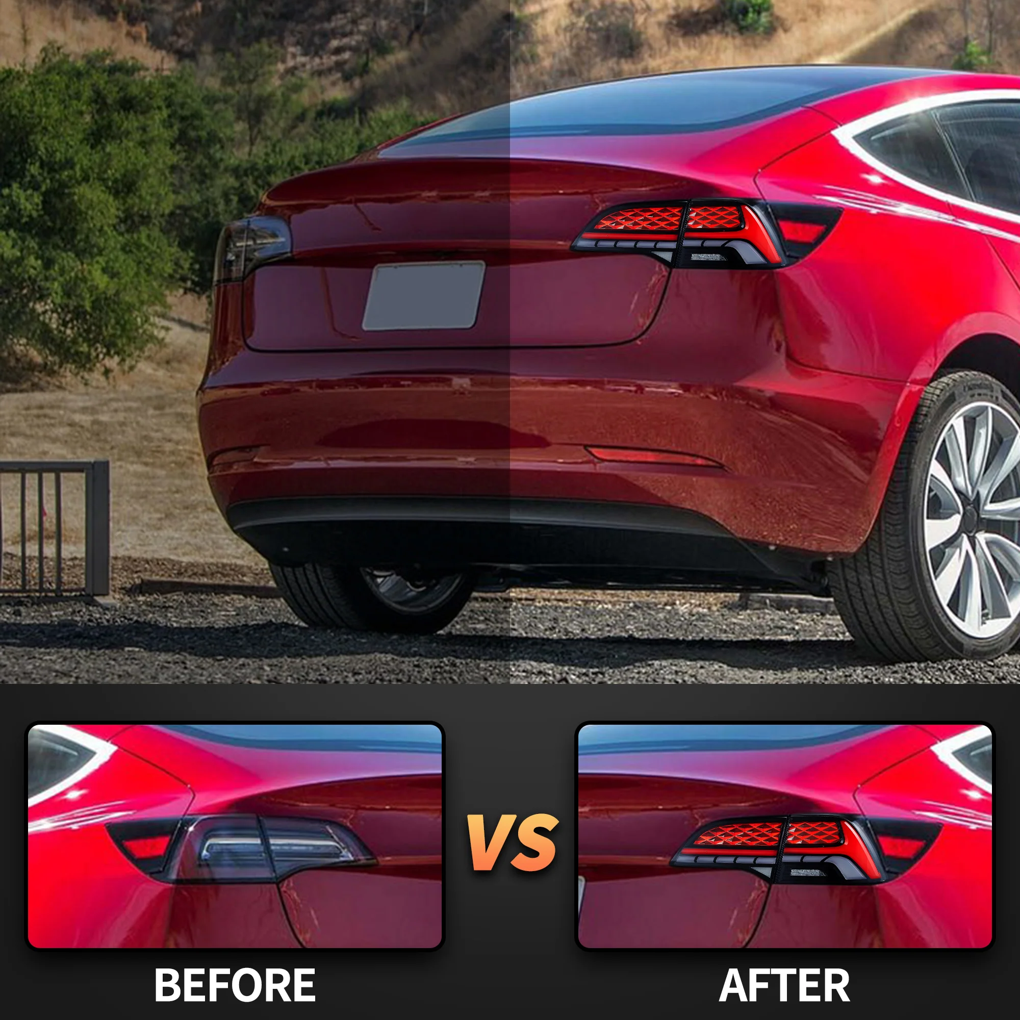 VLAND LED Taillights For Tesla Model 3 & Model Y 2017-2023 [DOT.  E-MARK.] - Image 7