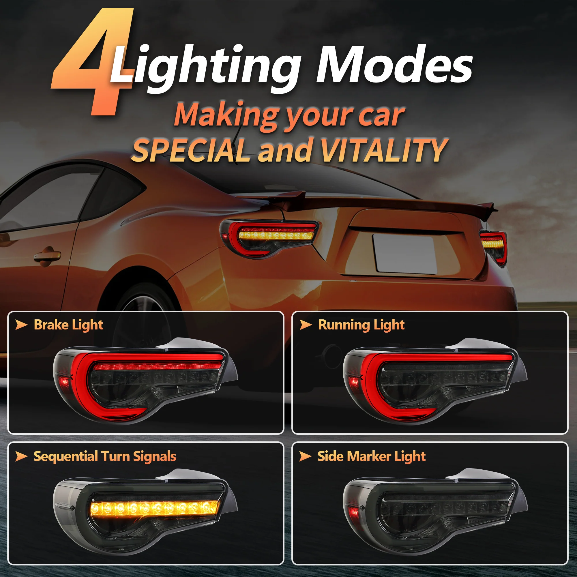 VLAND LED Tail Lights For Toyota 86/Subaru BRZ/Scion FRS 2012-2020 - Image 5