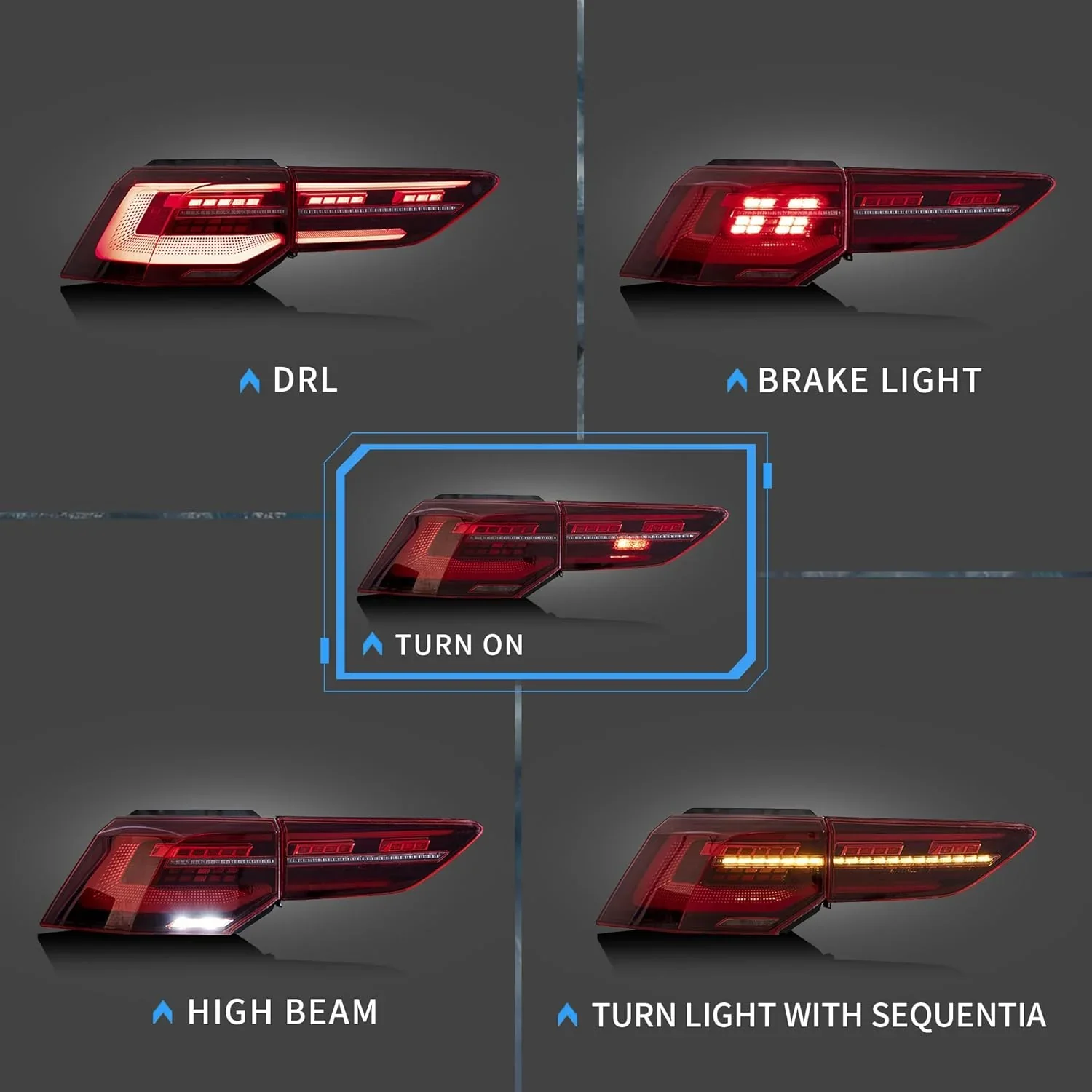 VLAND LED Taillights For Volkswagen Golf MK8 2020-2024 (Europe is 2020-2024) [E-MARK.] - Image 5