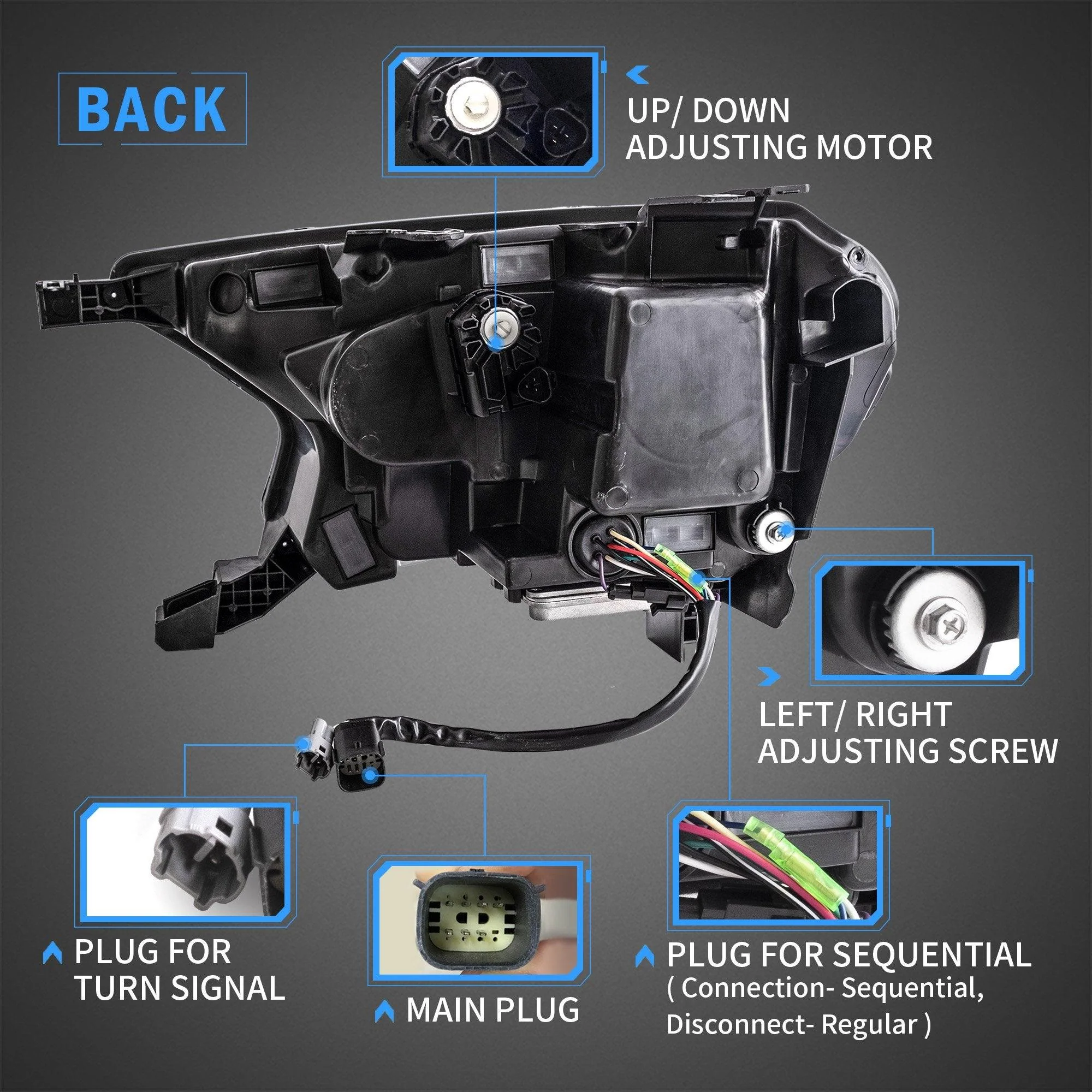 VLAND LED Matrix Projector Headlights For Ford Ranger 2019-UP (For US Edition)[E-MARK./DOT./SAE.] - Image 17