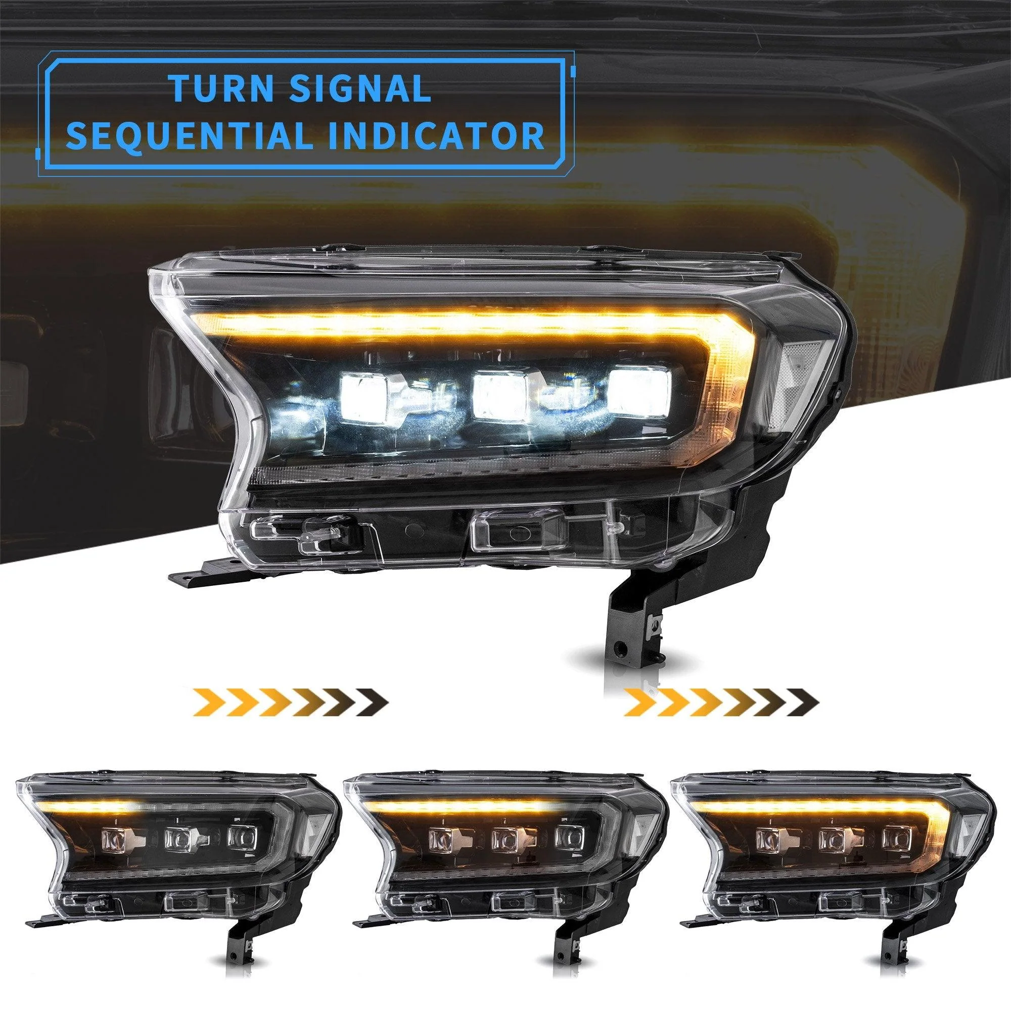 VLAND LED Matrix Projector Headlights For Ford Ranger 2019-UP (For US Edition)[E-MARK./DOT./SAE.] - Image 5