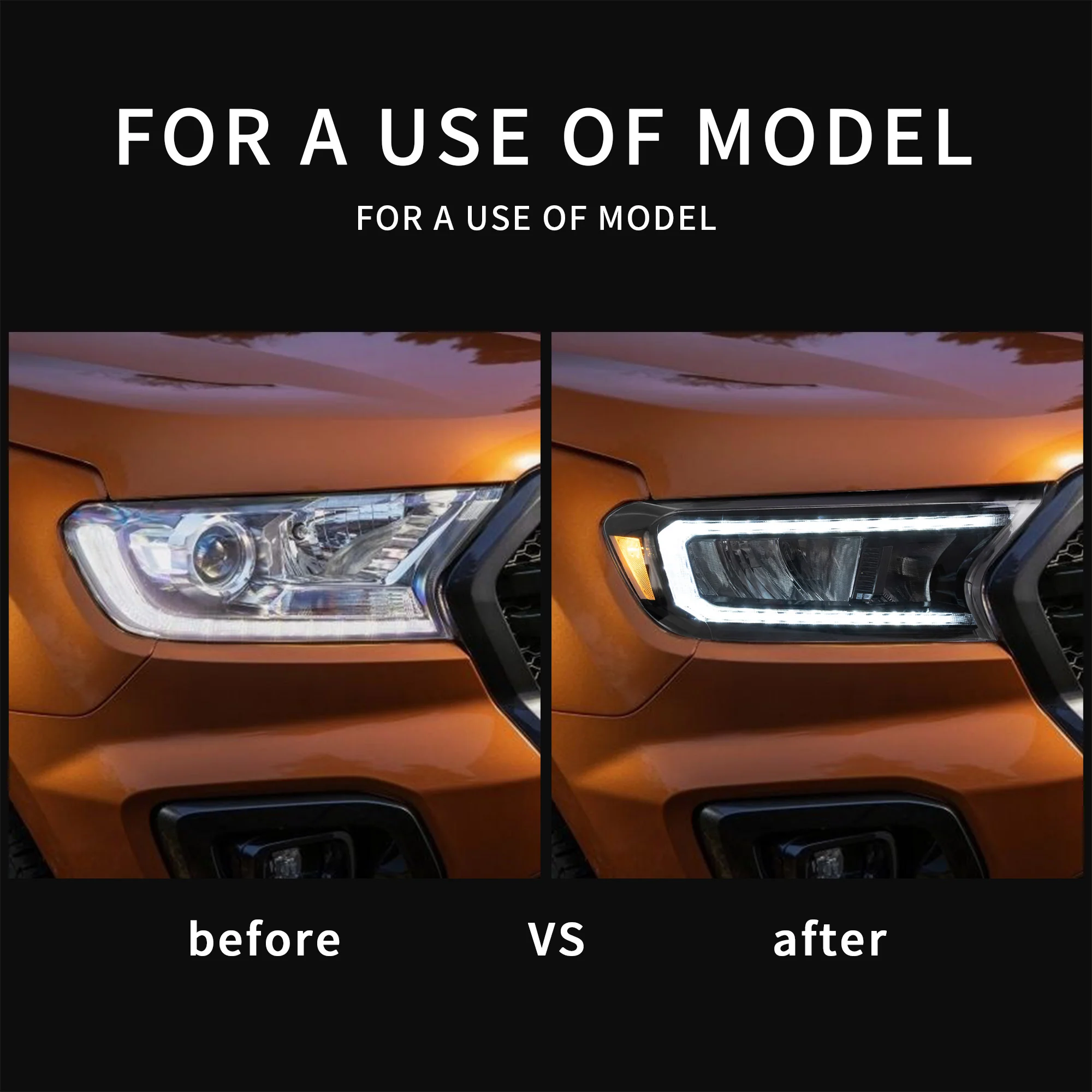 VLAND LED Matrix Projector Headlights For Ford Ranger 2019-UP (For US Edition)[E-MARK./DOT./SAE.] - Image 9