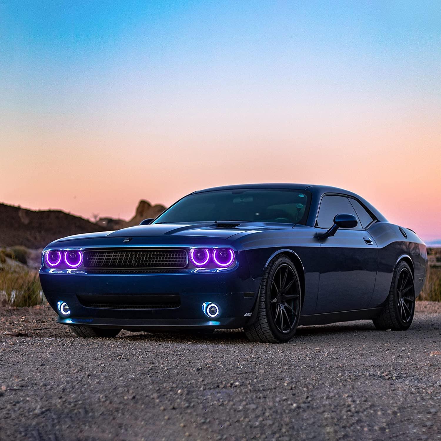 VLAND LED RGB Halo Headlights For Dodge Challenger 2008-2014 with Sequential [E-MARK. DOT.] - Image 18