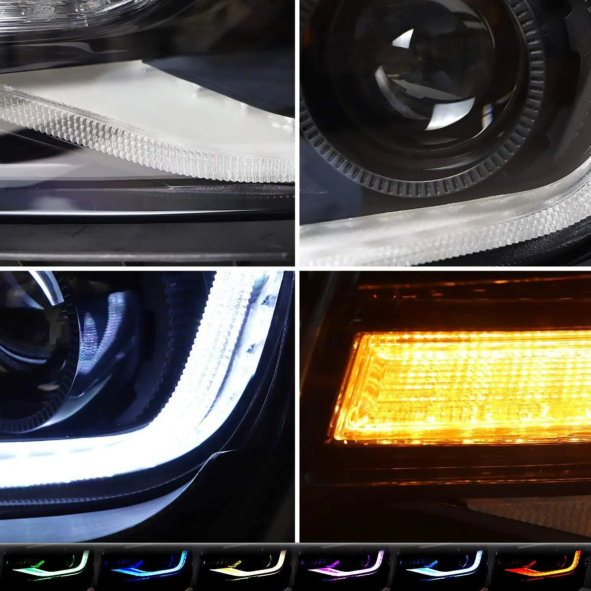VLAND RGB Dual Beam Headlights For Chevrolet Camaro 5th Gen 2014 2015 - Image 14