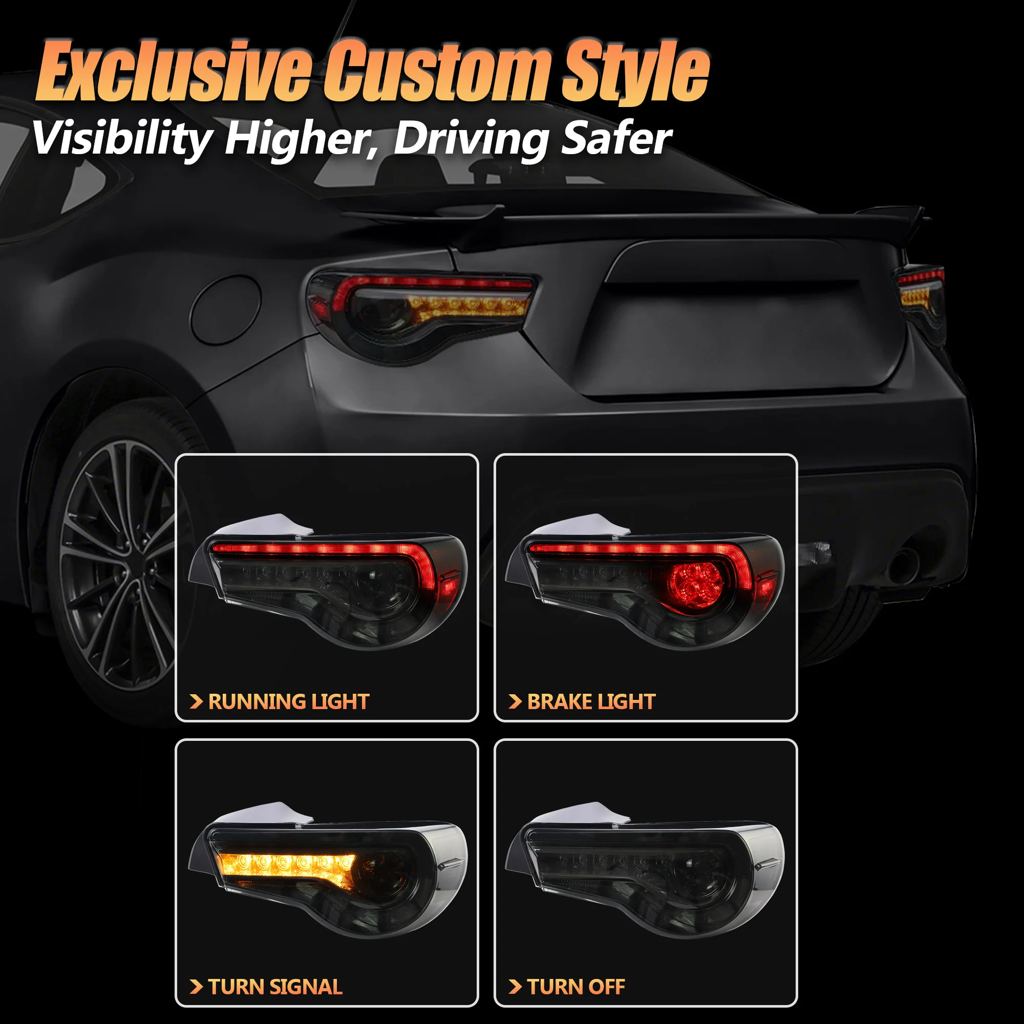 VLAND LED Tail Lights For Toyota 86/Subaru BRZ/Scion FRS 2012-2020 - Image 7
