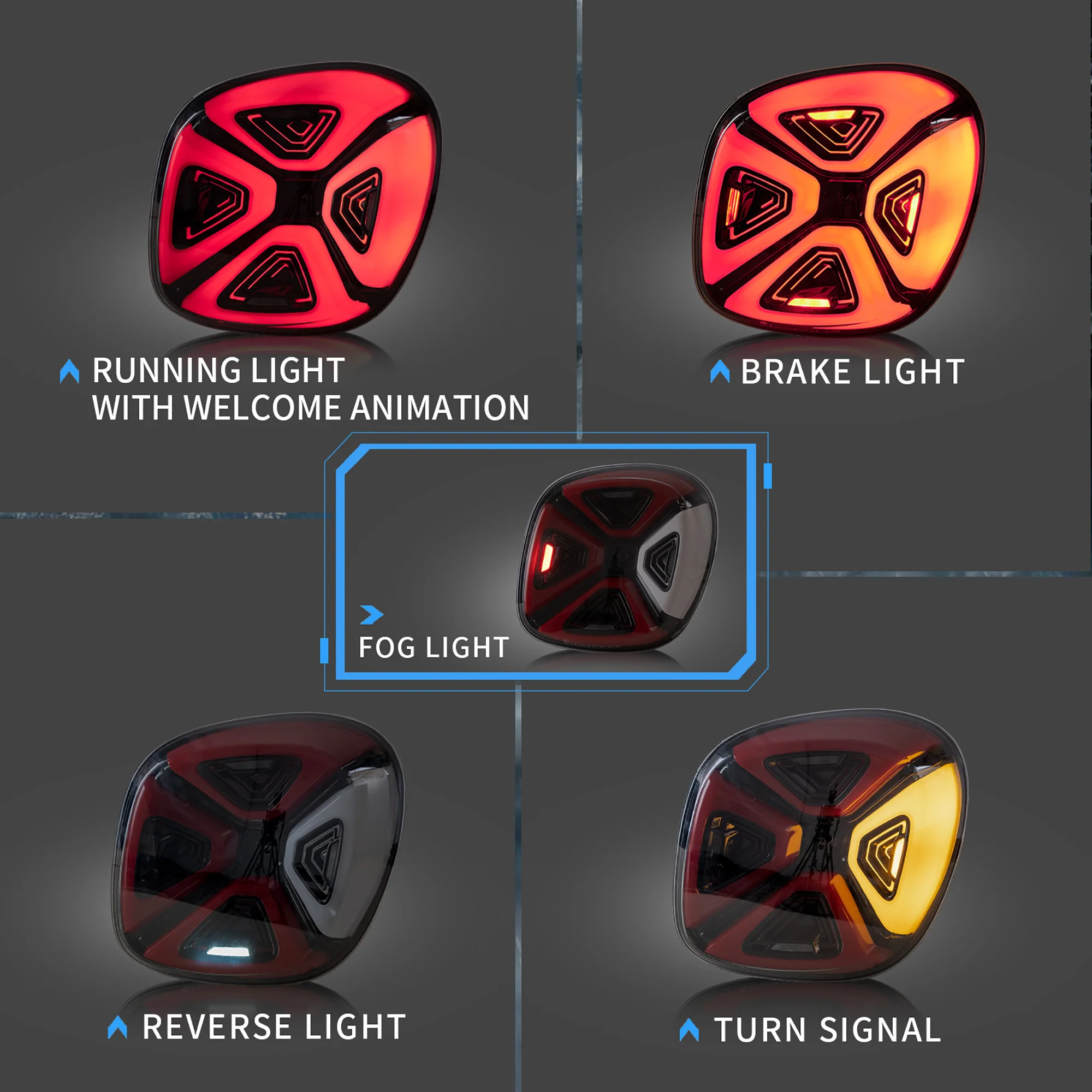 VLAND LED Tail Lights For Mercedes Benz Smart Fortwo / Forfour C453/A453/W453 2015-2020 [E-MARK.] - Image 5