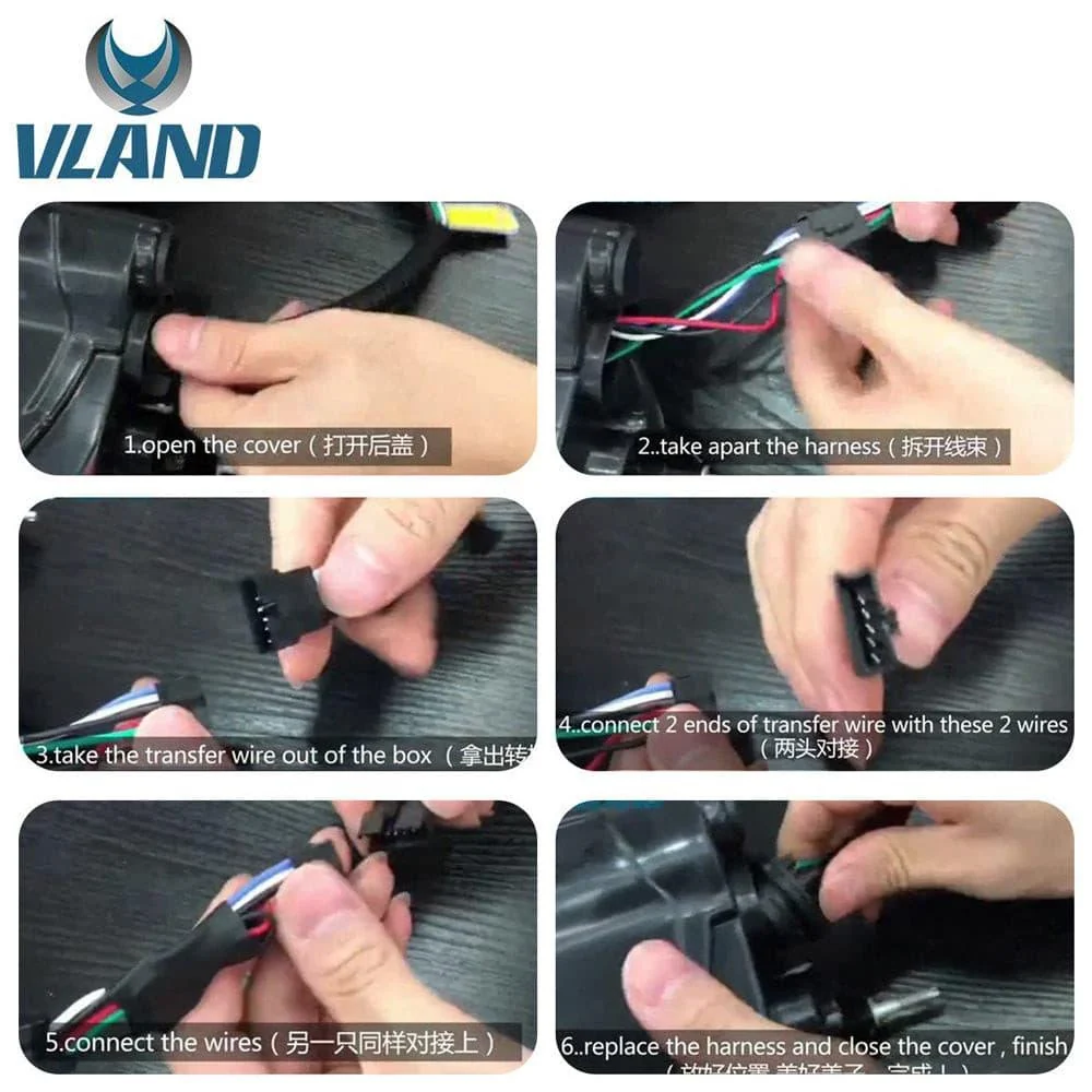 VLAND Full LED Tail Lights For Ford Mustang 2015-2023 with Sequential Turn Signal (5 modes switchable)[E-MARK,DOT.SAE.] - Image 17