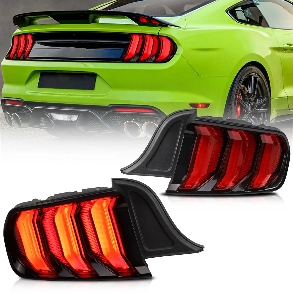 VLAND Full LED Tail Lights For Ford Mustang 2015-2023 with Sequential Turn Signal (5 modes switchable)[E-MARK,DOT.SAE.] - Image 5