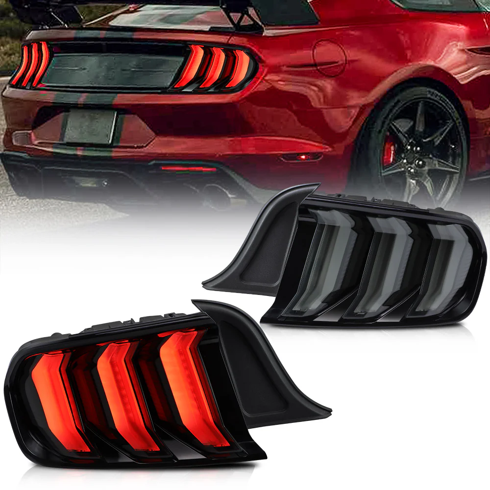 VLAND Full LED Tail Lights For Ford Mustang 2015-2023 with Sequential Turn Signal (5 modes switchable)[E-MARK,DOT.SAE.] - Image 6