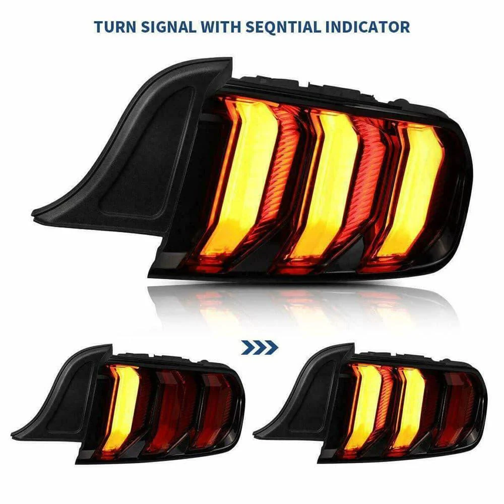 VLAND Full LED Tail Lights For Ford Mustang 2015-2023 with Sequential Turn Signal (5 modes switchable)[E-MARK,DOT.SAE.] - Image 9