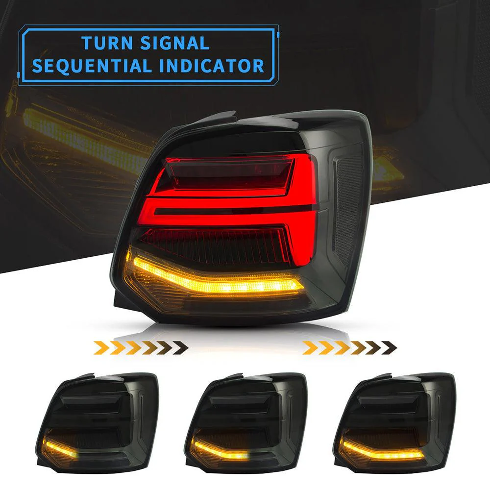 VLAND LED Tail lights For Volkswagen (VW) Polo MK5 2009-2017 Turn Signal with Sequential indicators[E-MARK] - Image 5