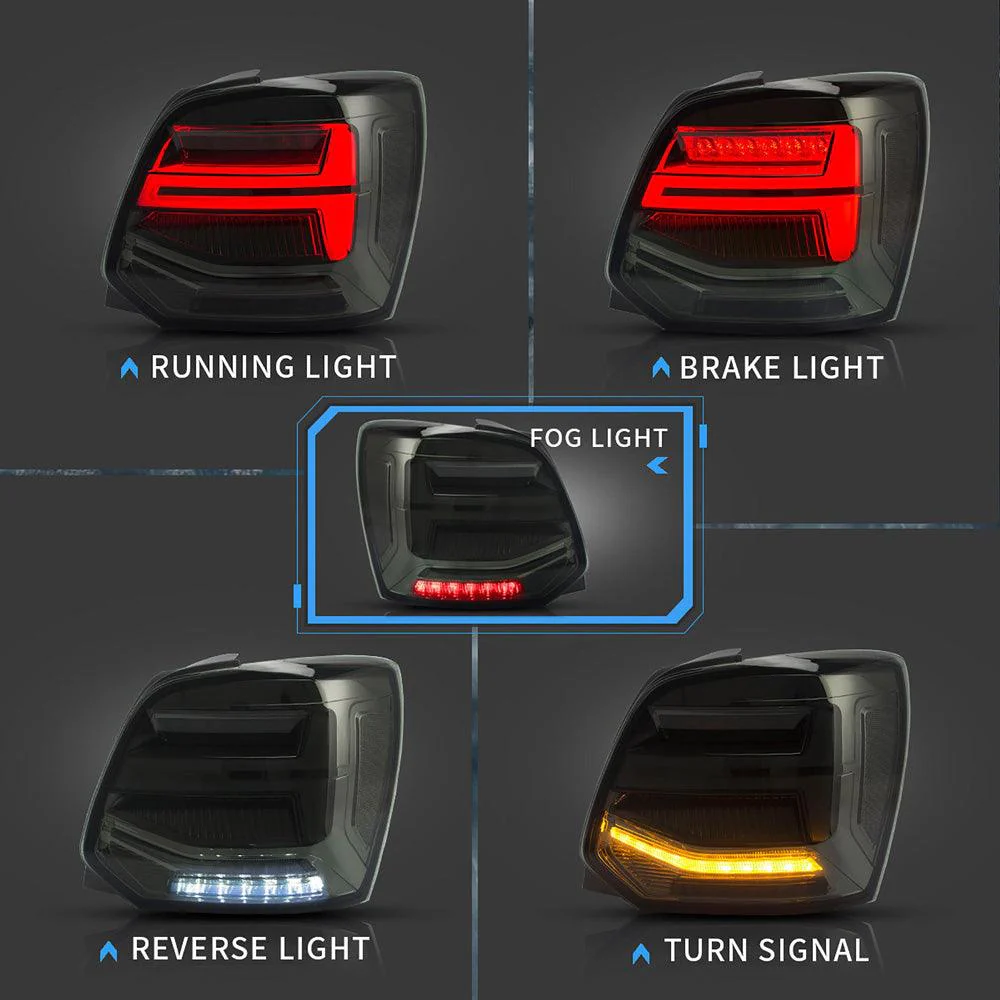 VLAND LED Tail lights For Volkswagen (VW) Polo MK5 2009-2017 Turn Signal with Sequential indicators[E-MARK] - Image 6