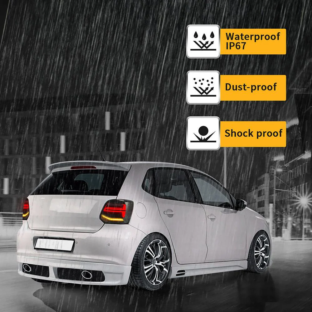 VLAND LED Tail lights For Volkswagen (VW) Polo MK5 2009-2017 Turn Signal with Sequential indicators[E-MARK] - Image 8