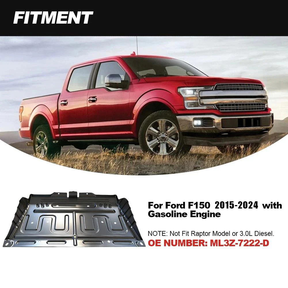 VLAND Upgrade ML3Z-7222-D Manganese Steel Splash Panel Shield For Ford F-150 2015-2024 - Image 14