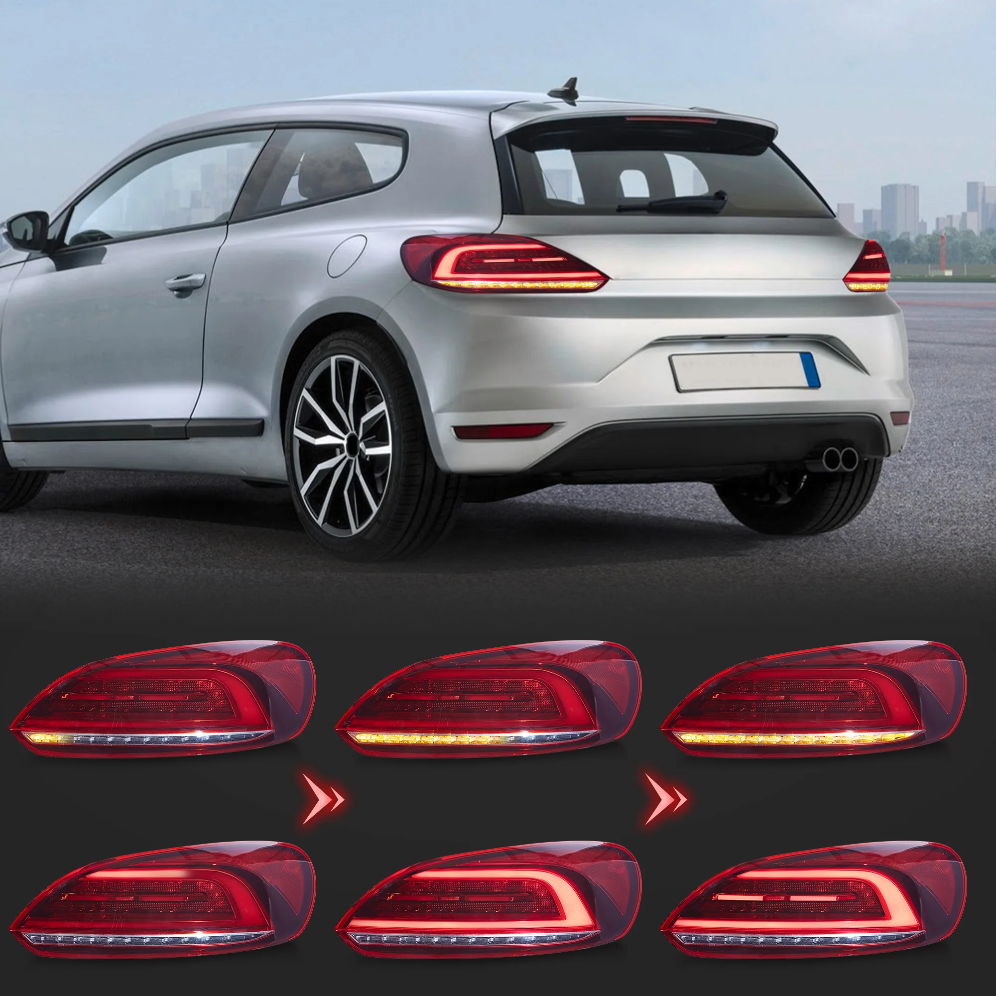 VLAND LED Tail Lights For Volkswagen (VW) Scirocco 3rd Gen 2009-2014 [E-MARK.] - Image 5