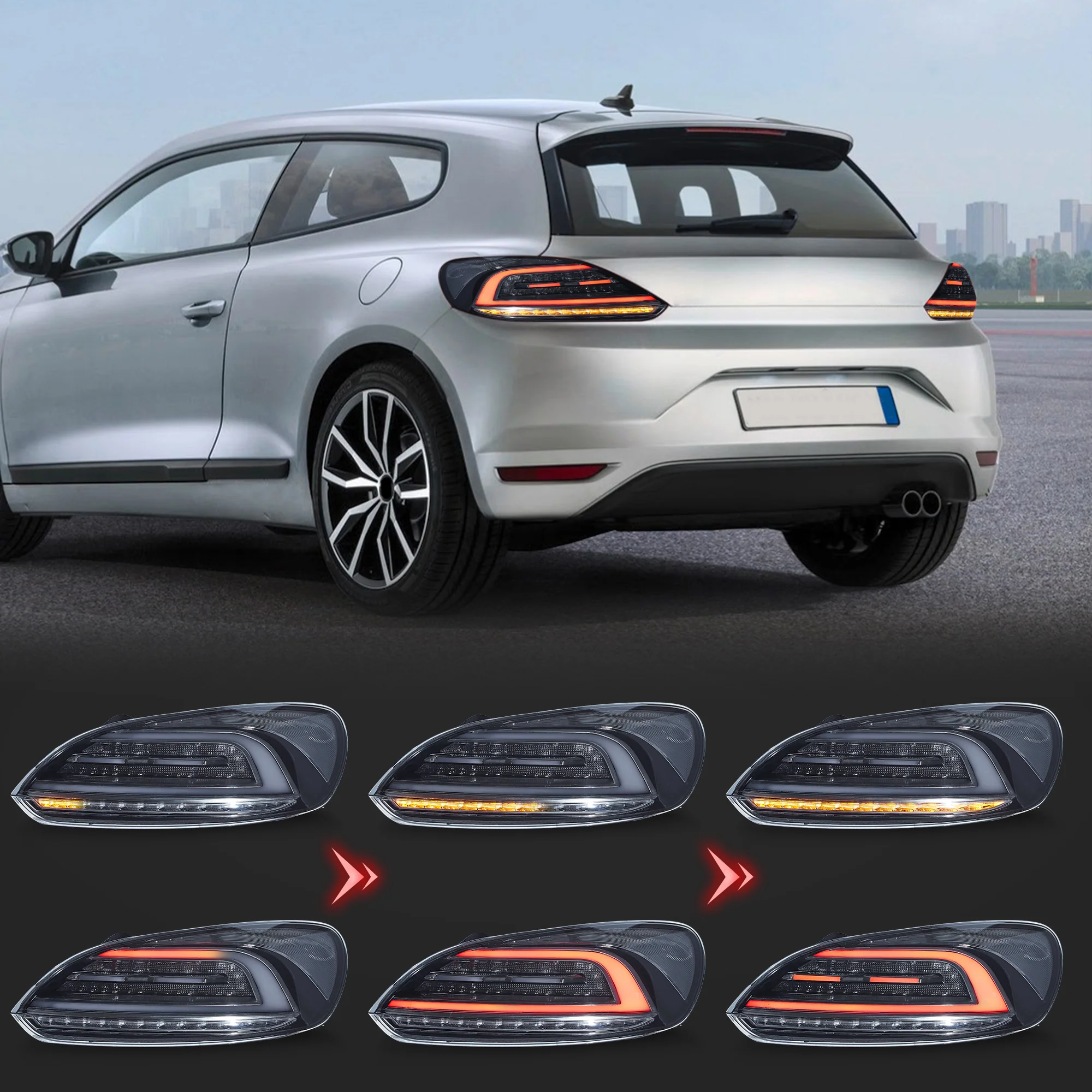 VLAND LED Tail Lights For Volkswagen (VW) Scirocco 3rd Gen 2009-2014 [E-MARK.] - Image 6