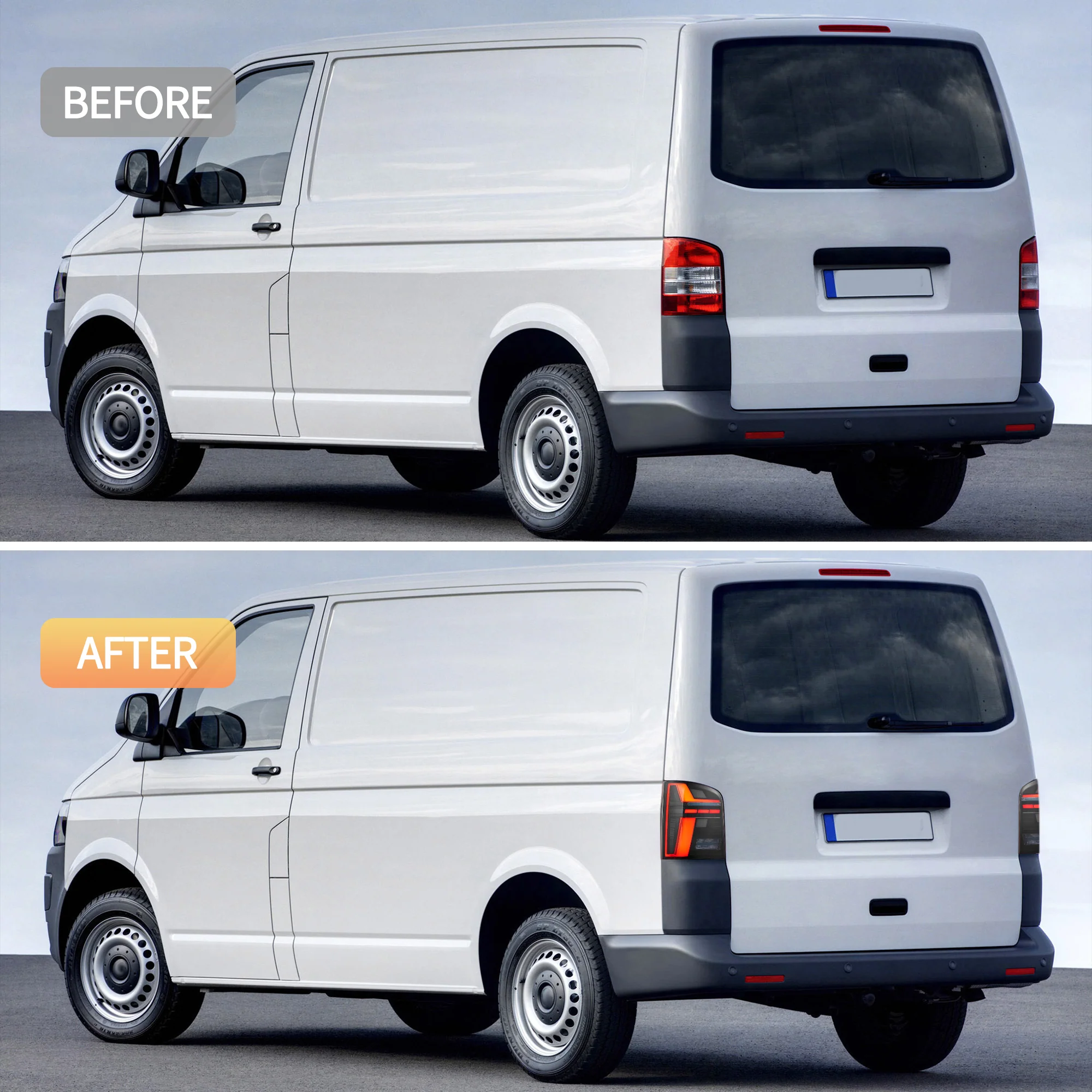 VLAND LED Tail Lights For Volkswagen Transporter T5 Caravelle Multivan 2010-2015 (2010 Facelift Models) [E-MARK.] - Image 10
