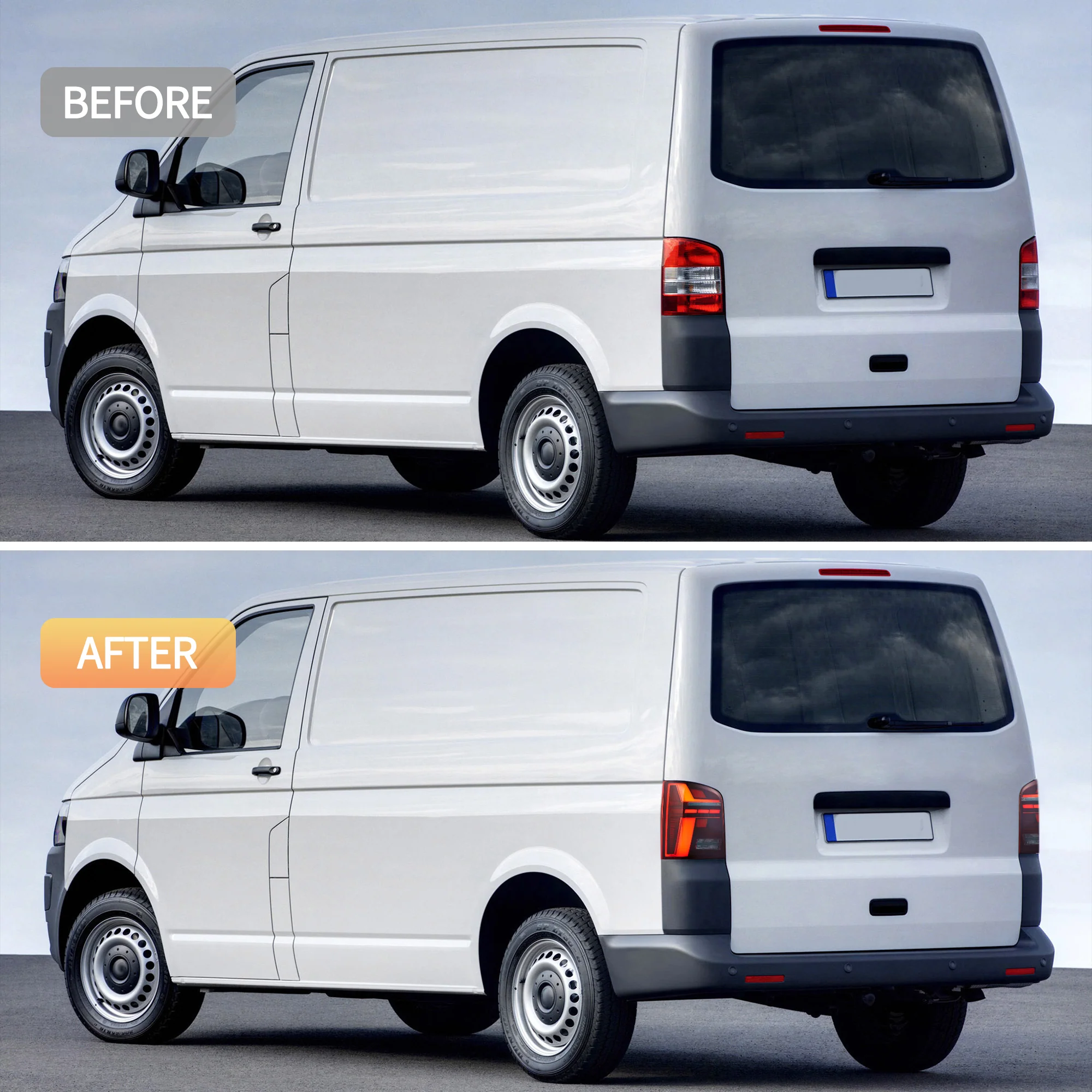 VLAND LED Tail Lights For Volkswagen Transporter T5 Caravelle Multivan 2010-2015 (2010 Facelift Models) [E-MARK.] - Image 11